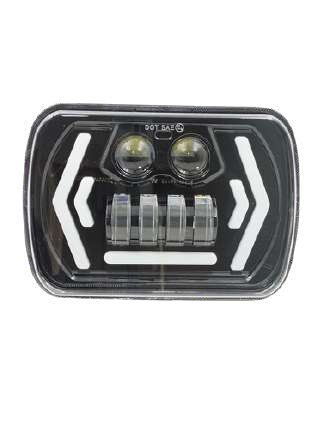 Faro LED rectangular 7 pulgadas con flechas direccionales y doble proyector