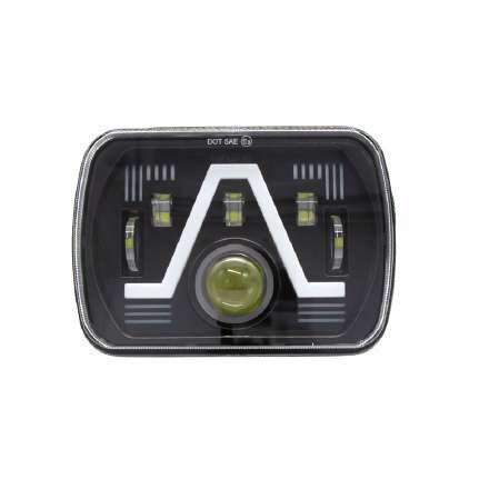 Faro LED rectangular 7 pulgadas diseño montaña