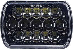 Faro rectangular de LED 7 pulgadas 42W multi-LED cromado