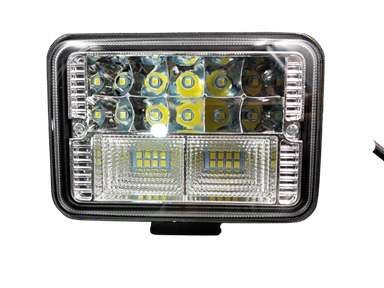 Faro LED estrobo con lupa bicolor