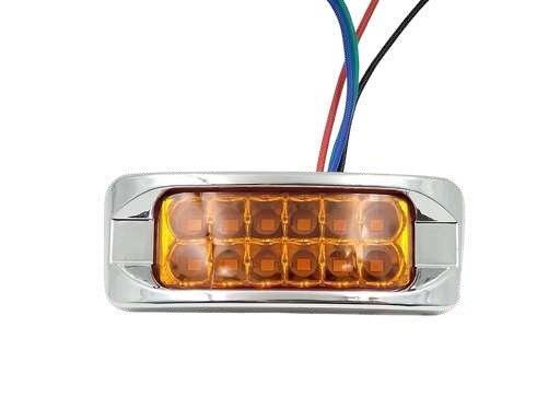 Plafón de 12 LEDs con bicel cromado