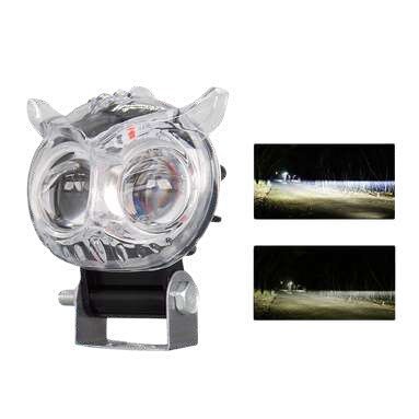 Faro búho 2 lupas bicolor RGB con estrobo 15W
