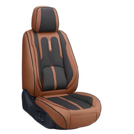 Cubre asiento de vinil 9D negro-café Model M