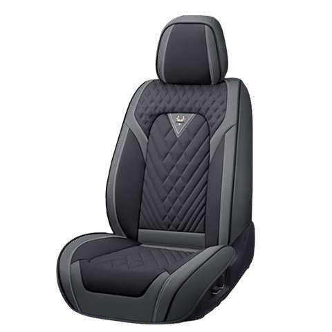 Cubre asiento de vinil negro - gris
