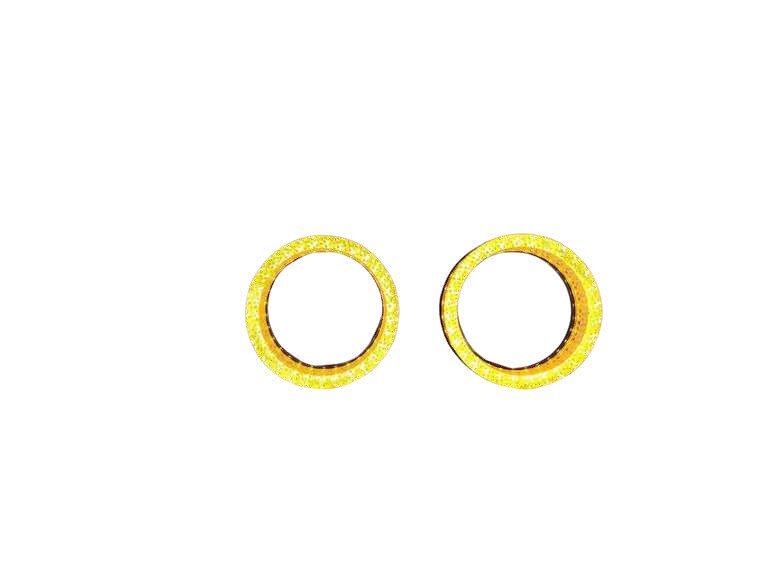 Ojo de ángel bicolor diseño O 2.5/3 pulgadas