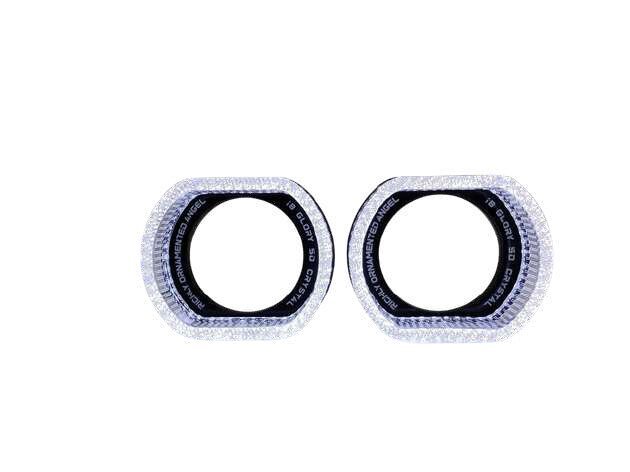 Ojo de ángel blanco Diseño O 3"