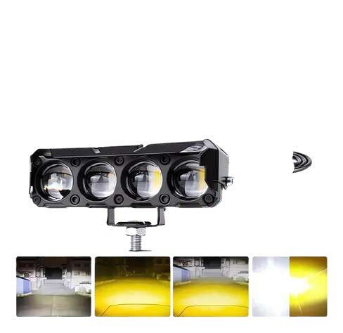 Faro LED láser bicolor de 3 lupas 20W