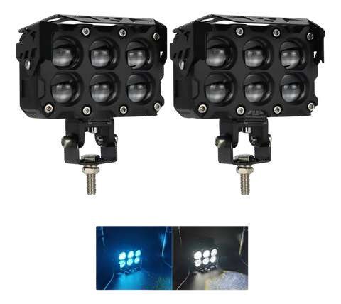Faro LED láser bicolor de 4 lupas 28W